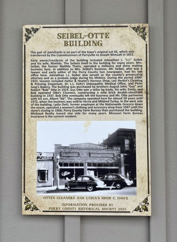 Seibel - Otte Building Marker. Click for full size. Seibel - Otte Building Marker image. Click for full size.