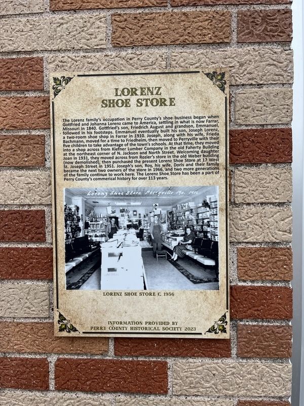 Lorenz Shoe Store Marker image. Click for full size.