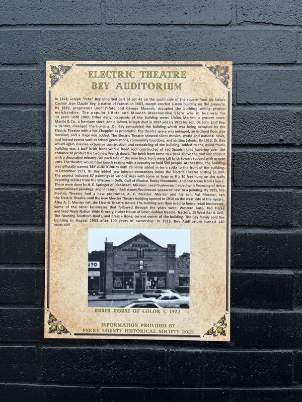 Electric Theate Bey Auditorium Marker image. Click for full size.