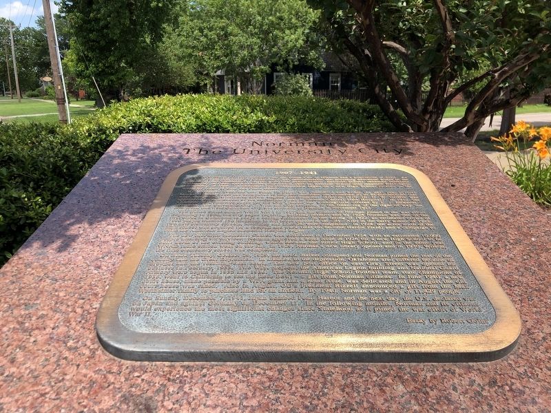Norman the University City Marker. Click for full size. Norman the University City Marker image. Click for full size.