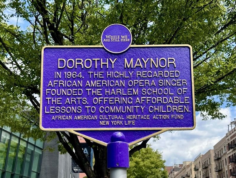Dorothy Maynor Marker. Click for full size. Dorothy Maynor Marker image. Click for full size.