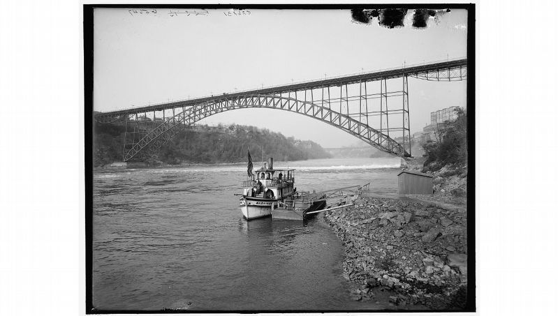International (Upper Steel Arch) Bridge from below, Niagara Falls image. Click for full size.