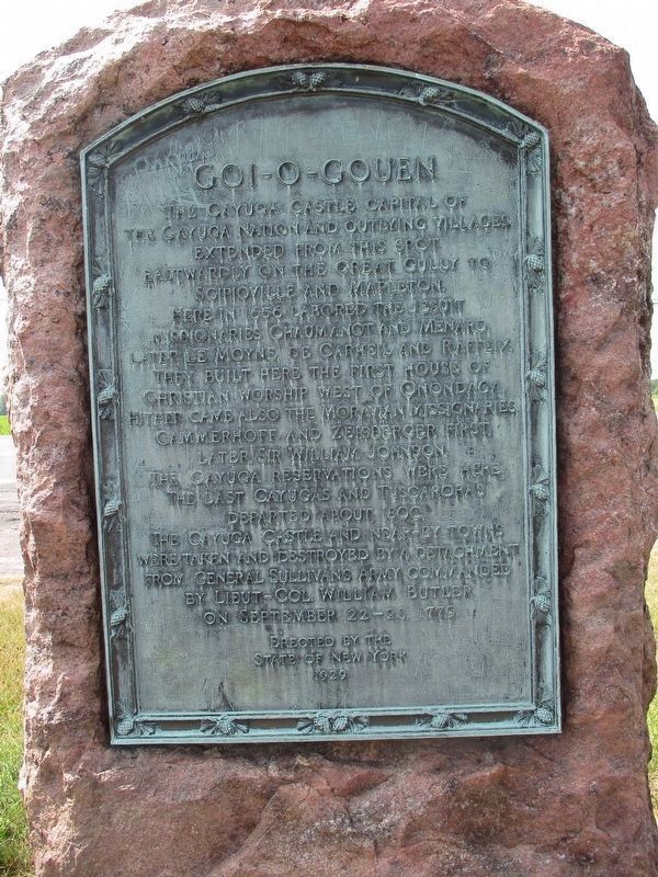 Goi-O-Gouen Marker <br>near the Cayuga Castle Marker image. Click for full size.