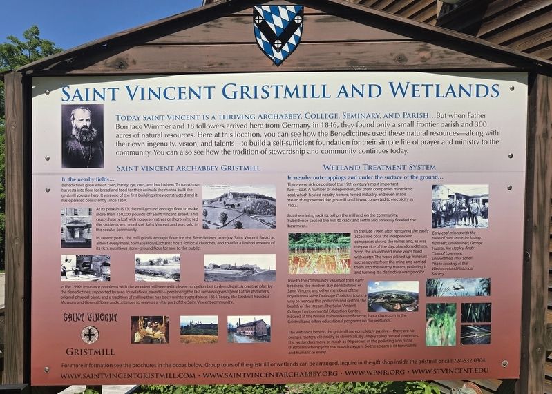 Saint Vincent Gristmill and Westlands Marker image. Click for full size.