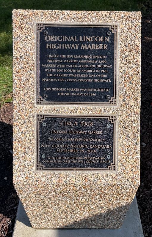 Original Lincoln Highway Marker Marker. Click for full size. Original Lincoln Highway Marker Marker image. Click for full size.