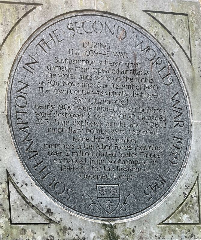 Southampton in the Second World War 1939-1945 Marker image. Click for full size.