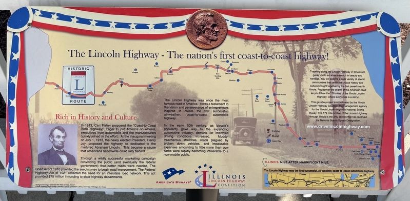 The Lincoln Highway - The Nation's First Coast-to-Coast Highway! Marker image. Click for full size.