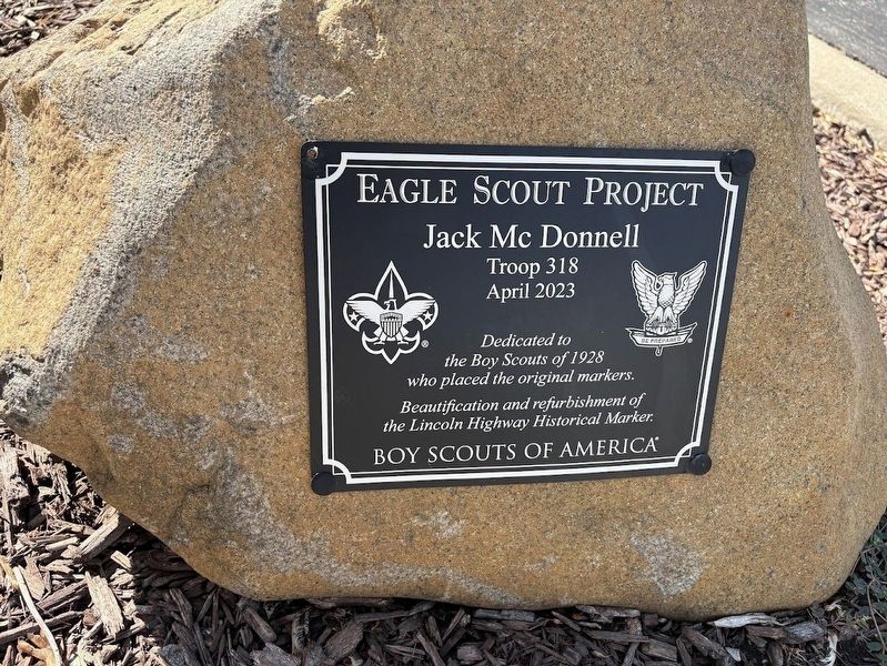 Eagle Scout refurbishment plaque image. Click for full size.