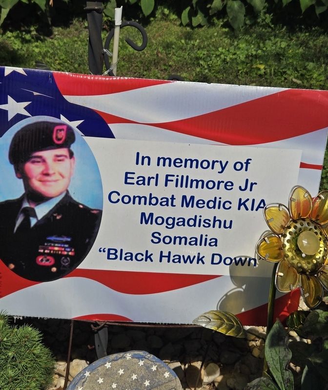 Sgt. Earl R. Fillmore, Jr. Memorial Garden Marker. Click for full size. Sgt. Earl R. Fillmore, Jr. Memorial Garden Marker image. Click for full size.