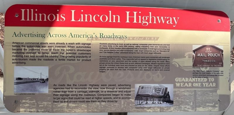 Advertising Across America's Roadways Marker. Click for full size. Advertising Across America's Roadways Marker image. Click for full size.