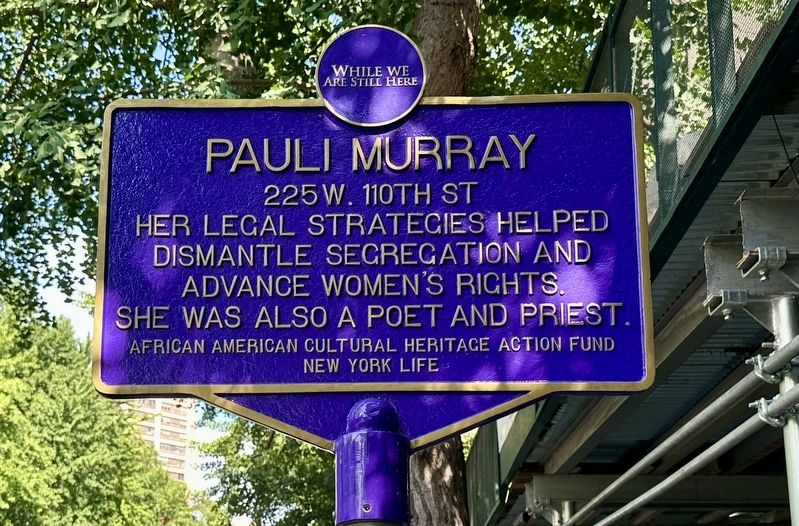 Pauli Murray Marker. Click for full size. Pauli Murray Marker image. Click for full size.