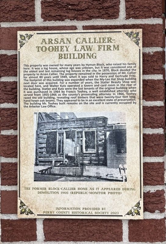 Arsan Callier - Toohey Law Firm Building Marker image. Click for full size.