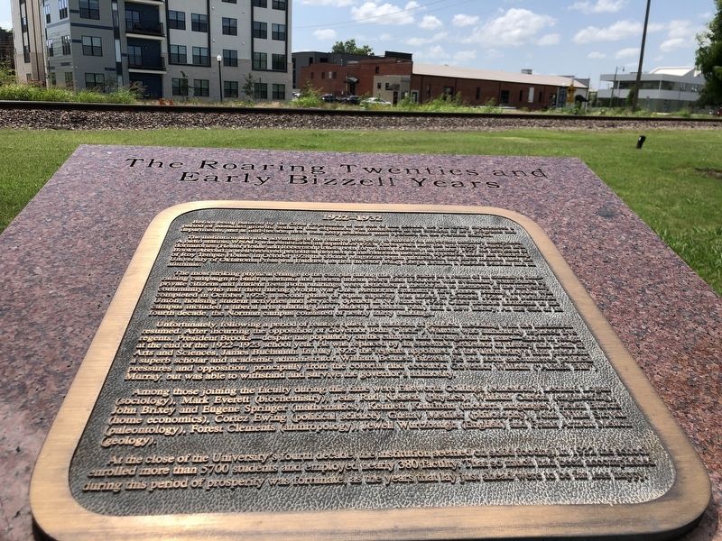The Roaring Twenties and Early Bizzell Years Marker image. Click for full size.
