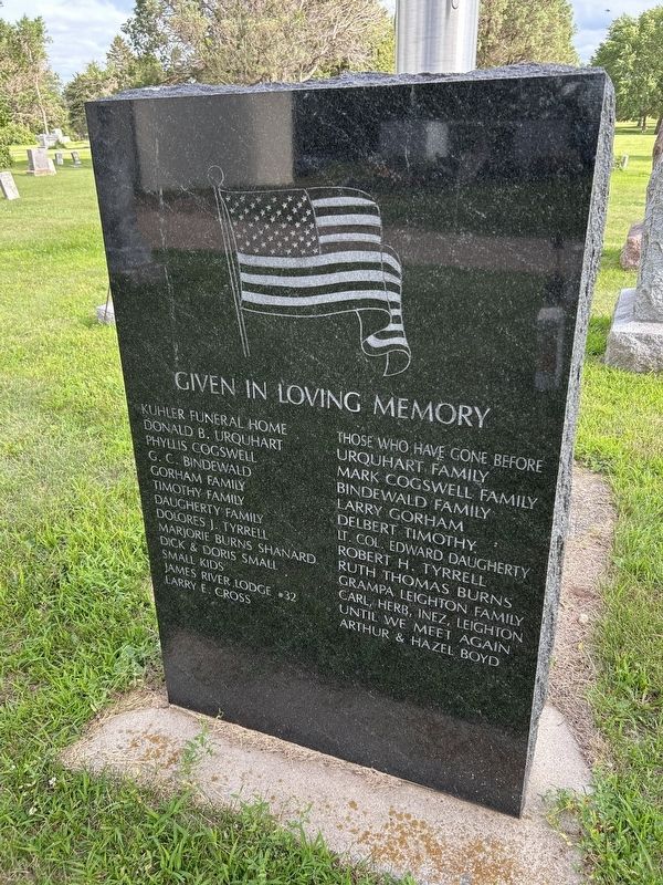 Riverside Cemetery Flagpole Marker image. Click for full size.