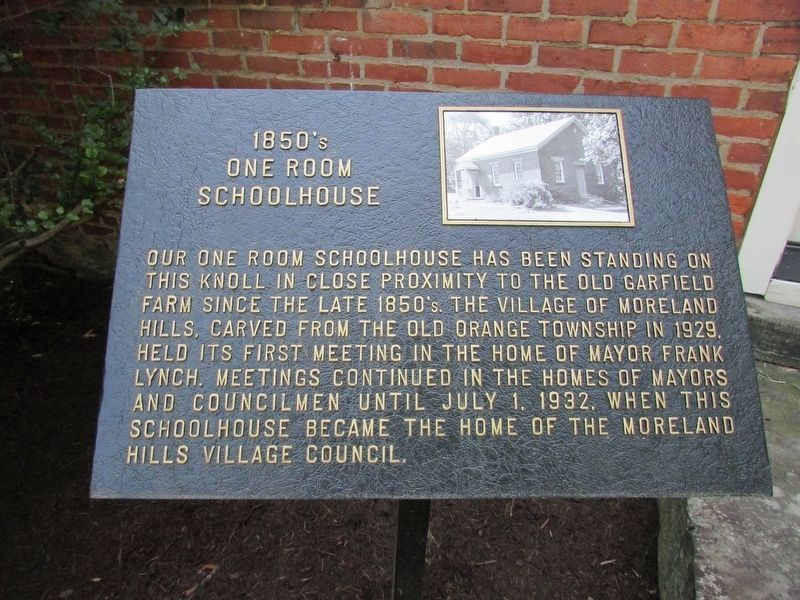 1850s One Room Schoolhouse Marker. Click for full size. 1850s One Room Schoolhouse Marker image. Click for full size.