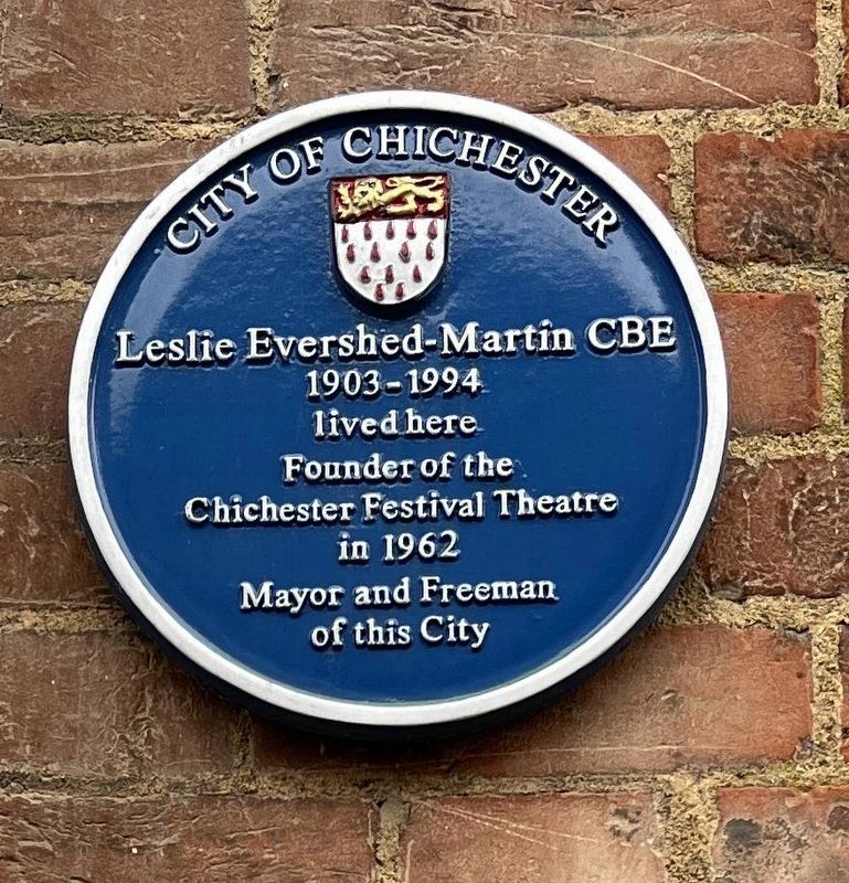 Leslie Evershed-Martin CBE Marker. Click for full size. Leslie Evershed-Martin CBE Marker image. Click for full size.