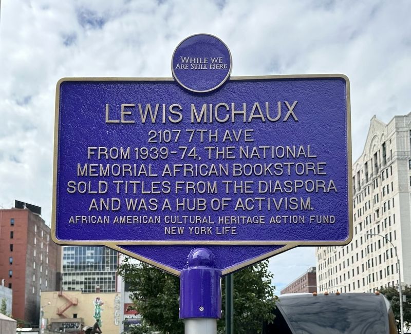 Lewis Michaux Marker image. Click for full size.