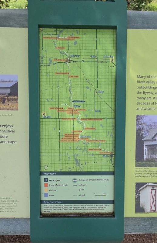 Sheyenne River National Scenic Byway Map. Click for full size. Sheyenne River National Scenic Byway Map image. Click for full size.