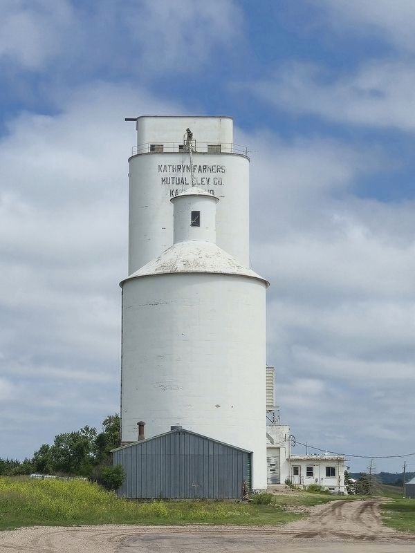 Kathryn Farmers Mutual Elevator Company grain elevator near the marker. Click for full size. Kathryn Farmers Mutual Elevator Company grain elevator near the marker image. Click for full size.