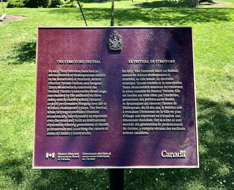 The Stratford Festival/ Le festival de Stratford Marker image. Click for full size.