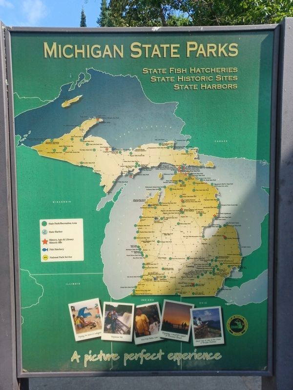 North Higgins Lake State Park Marker. Click for full size. North Higgins Lake State Park Marker image. Click for full size.