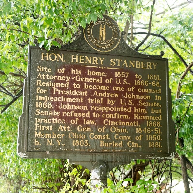Hon. Henry Stanbery Marker. Click for full size. Hon. Henry Stanbery Marker image. Click for full size.