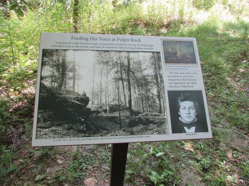 Finding His Voice at Pulpit Rock Marker image. Click for full size.