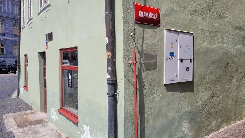 Kramařsk� ulička / Shopkeeper Lane Marker image. Click for full size.