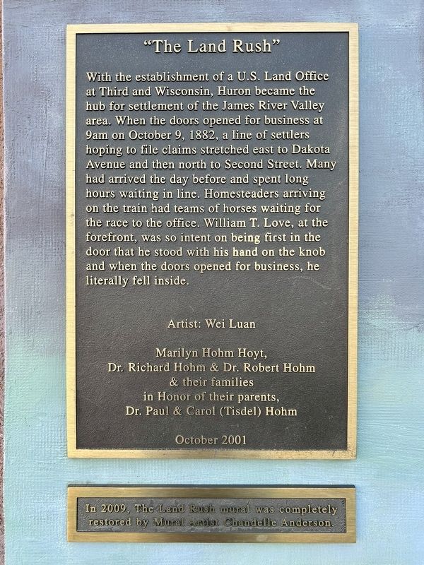 "The Land Rush" Marker image. Click for full size.