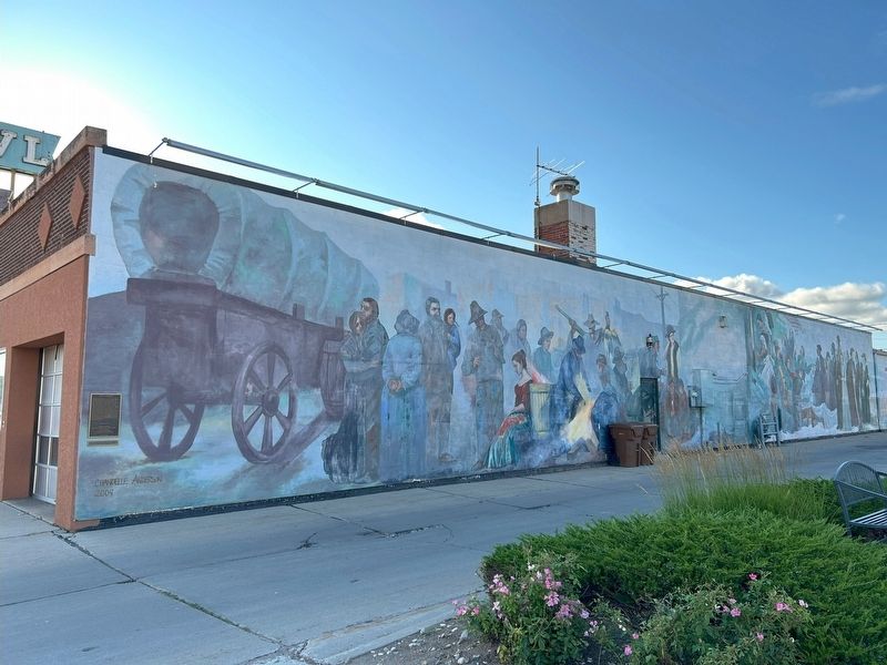 "The Land Rush" Mural & Marker image. Click for full size.