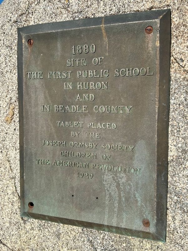 First Public School in Huron Marker. Click for full size. First Public School in Huron Marker image. Click for full size.