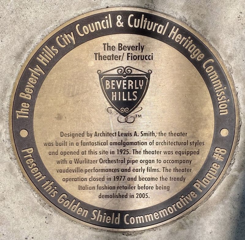 The Beverly Theater Marker. Click for full size. The Beverly Theater Marker image. Click for full size.