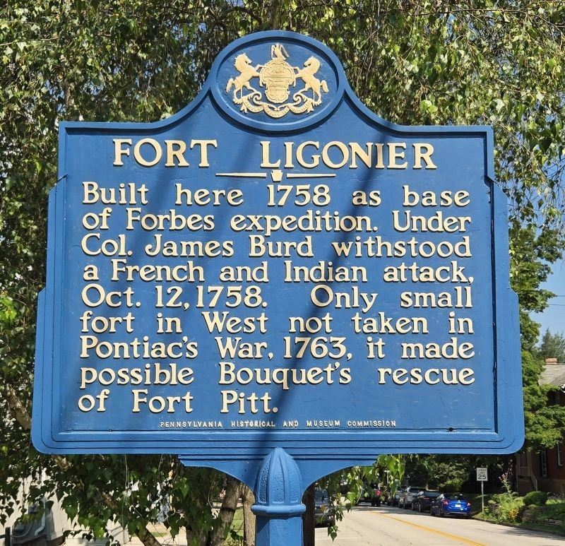 Fort Ligonier Marker image. Click for full size.