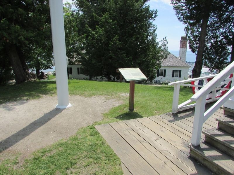 Flags at Fort Mackinac Marker image. Click for full size.
