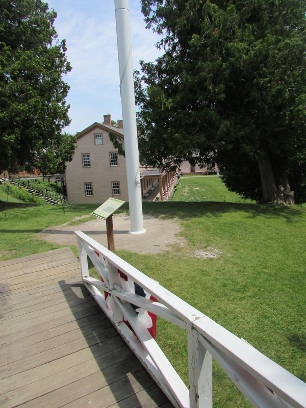 Marker inside Fort Mackinac image. Click for full size.