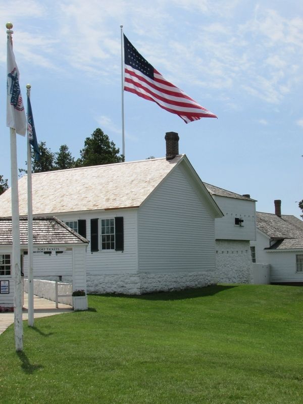Flag at Fort Mackinac image. Click for full size.