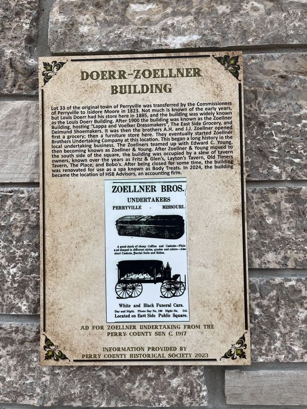 Doerr - Zoellner Building Marker image. Click for full size.