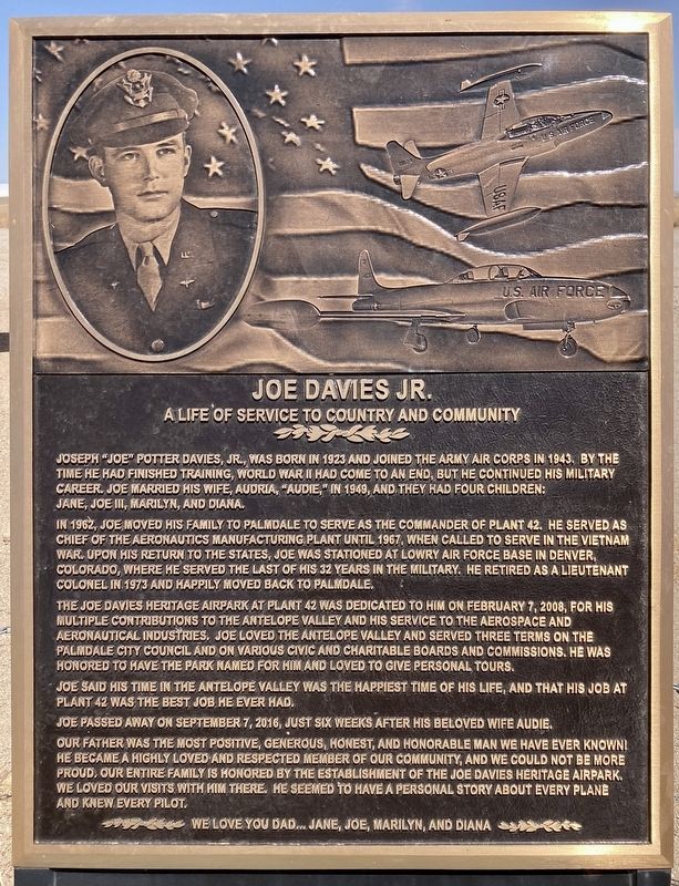 Joe Davies Jr Marker image. Click for full size.