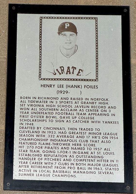 Hank Lee Foiles Marker image. Click for full size.