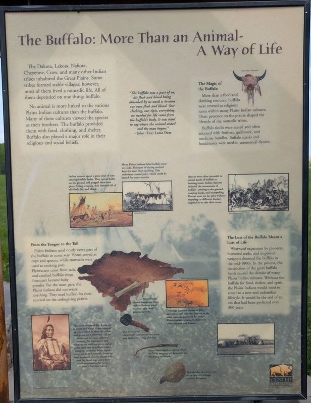 The Buffalo: More Than an Animal-A Way of Life Marker. Click for full size. The Buffalo: More Than an Animal-A Way of Life Marker image. Click for full size.