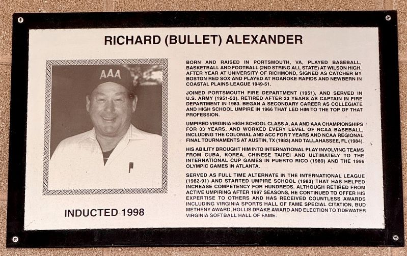Richard (Bullet) Alexander Marker image. Click for full size.