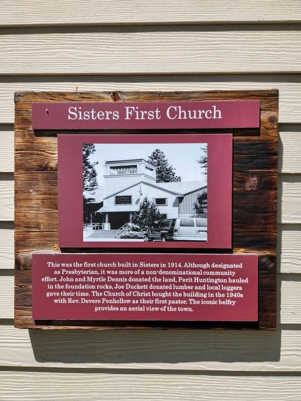 Sisters First Church Marker image. Click for full size.
