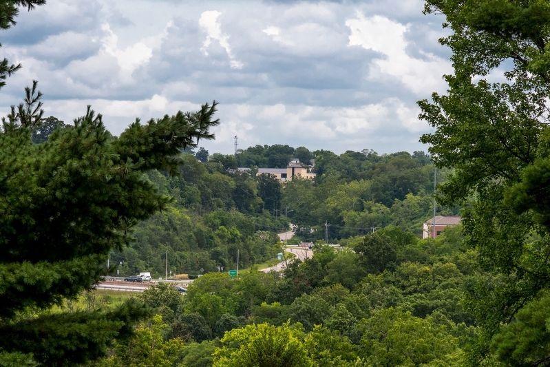 Telephoto View of Alexandria Pike from the Earthworks image. Click for full size.