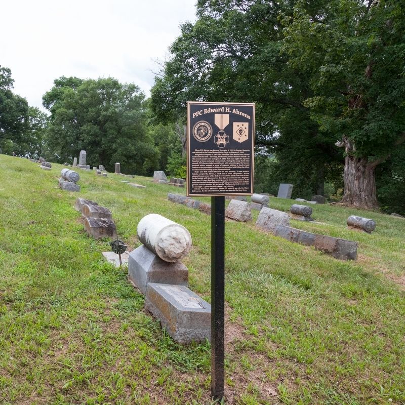 PFC Edward H. Ahrens Gravesite. Click for full size. PFC Edward H. Ahrens Gravesite image. Click for full size.