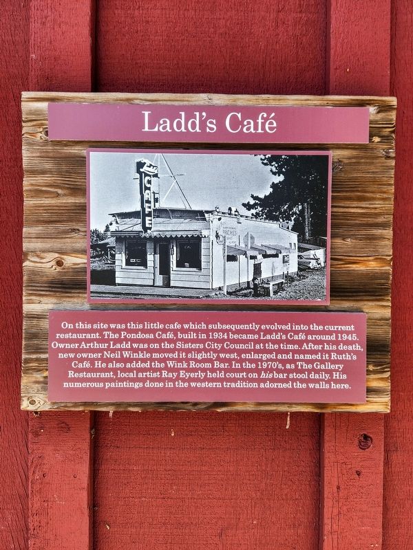 Ladd's Cafe Marker. Click for full size. Ladd's Cafe Marker image. Click for full size.