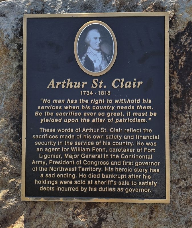 Arthur St. Clair Marker image. Click for full size.