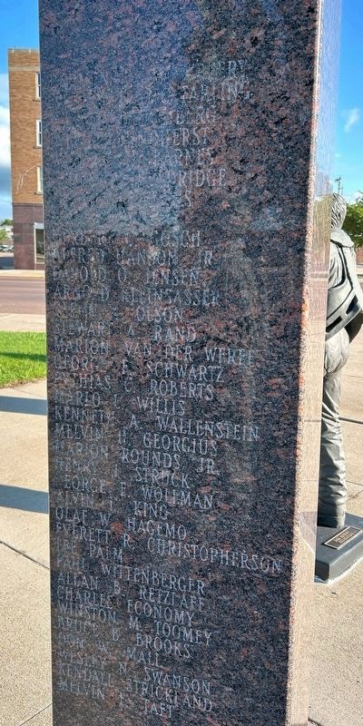 World War II Pillar, Side Two image. Click for full size.