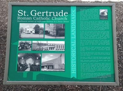 St. Gertrude Roman Catholic Church Marker image. Click for full size.