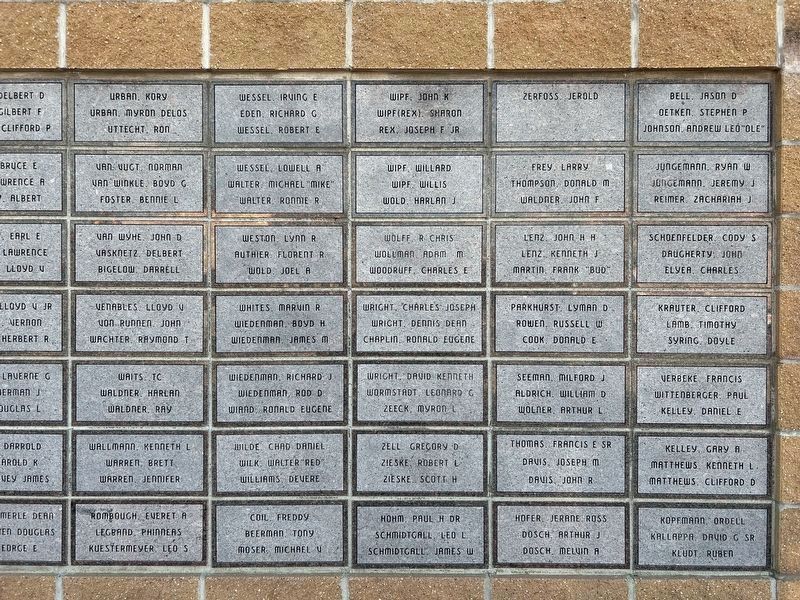 Beadle County Veterans Memorial Back Wall image. Click for full size.