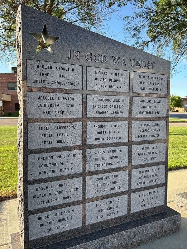 Beadle County Veterans Memorial, Right Wall 1 image. Click for full size.